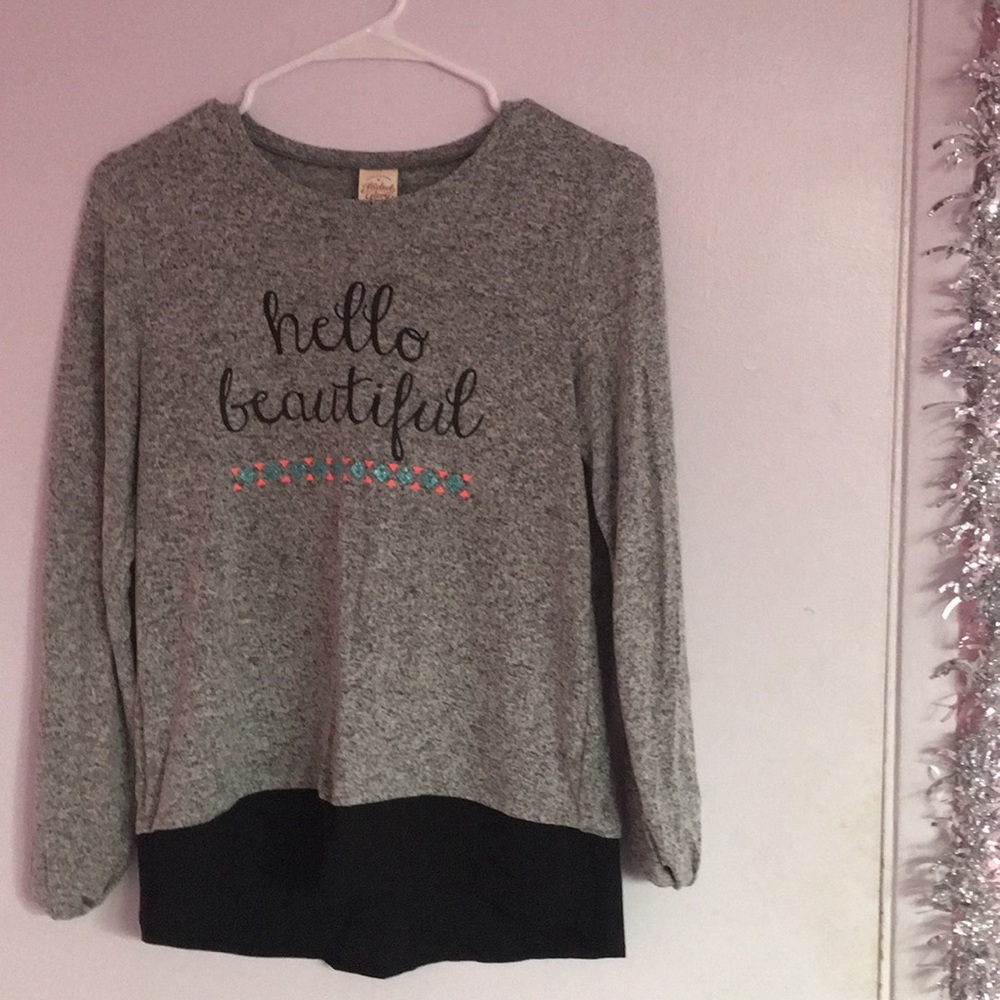 Gray fancy shirt with soft fabric